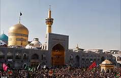 اردوی طلاب و اساتید مدرسه علمیه علوی قم در جوار بارگاه رضوی