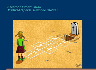 کسب جایزه اول مسابقه جهانی ایتالیا توسط کاریکاتوریست پارس آبادی