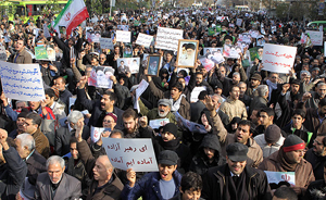 راهپيمايي نمازگزاران فارس در محکوميت قطعنامه اتحاديه اروپا