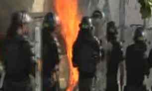 درگيری پليس برزيل با ساکنان خانه‌های متروکه + فیلم