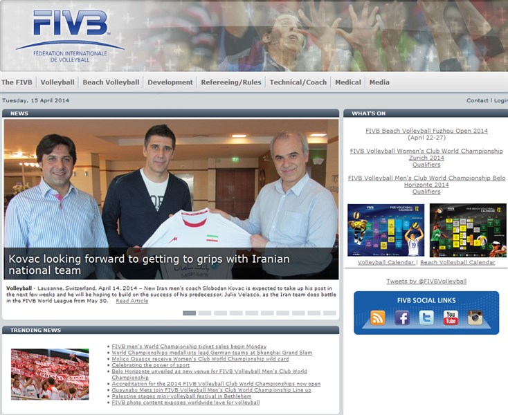 کواچ و ایران در سرخط اخبار FIVB