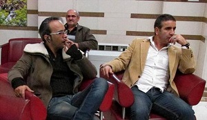 کل کل دایی و علی کریمی سر رستوران در اردوی تیم ملی