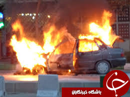 خودرو پراید طعمه حریق شد خودرو پراید طعمه حریق شد