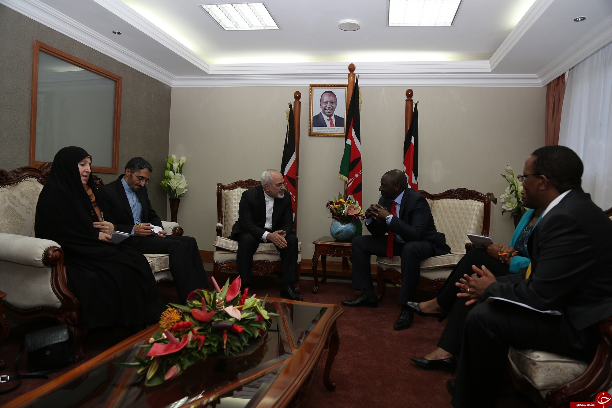 دیدار ظریف و رئیس جمهور اوگاندا و کنیا