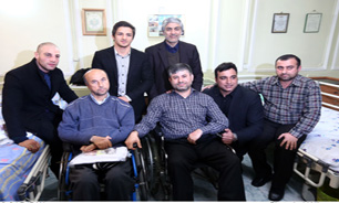 دیدارصمیمانه هاشمی،سوریان،حدادی و روزبهانی با جانبازان