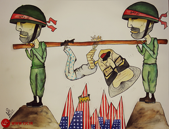 کاریکاتور/ سقوط پهلوی به پرتگاه آمریکا