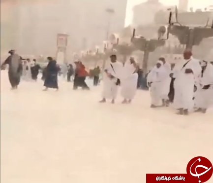 بارش برف در مکه + تصاویر