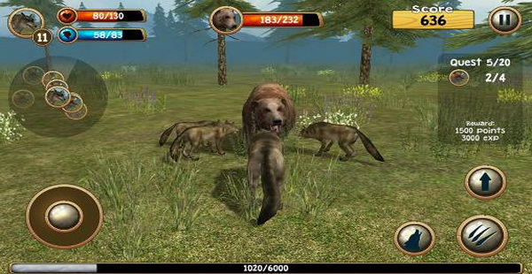 دانلود کنید: بازی شبیه ساز سه بعدی زندگی گرگ هاWild wolf simulator 3D