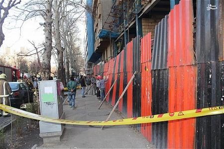 سقوط حفاظ ساختمانی بر سر دو زن در بلوار کشاورز!