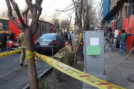 سقوط حفاظ ساختمانی بر سر دو زن در بلوار کشاورز!