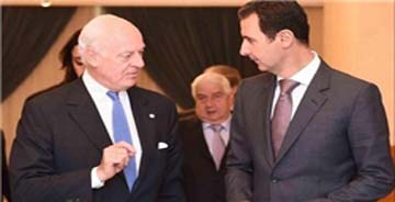 ‌دی‌میستورا: دمشق با آتش‌بس و تعلیق درگیری در حلب موافقت کرد