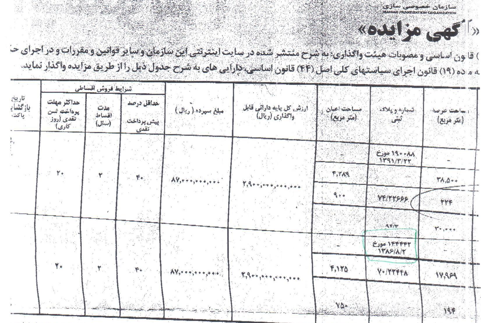 تکرار/راز شماره 42 مزایده پرسپولیس