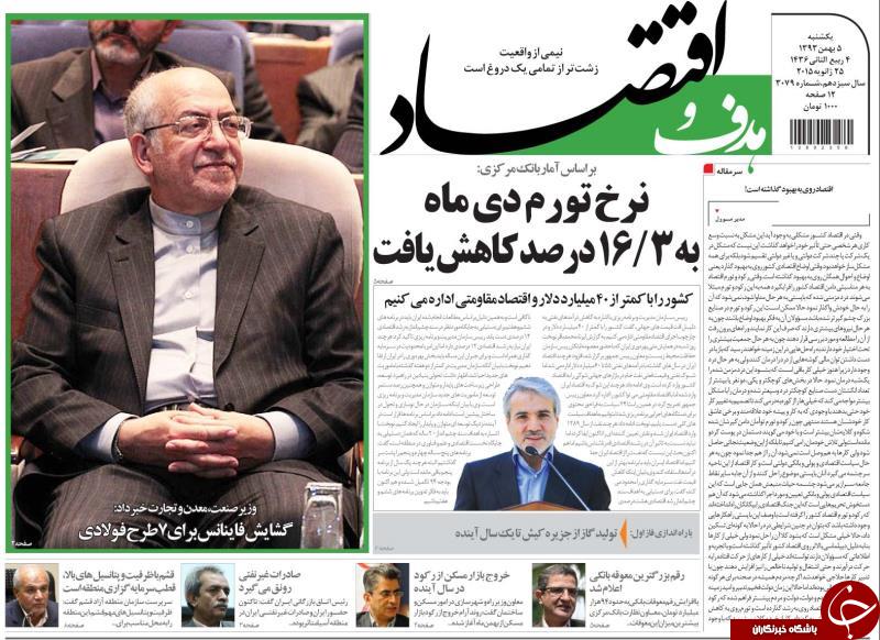 صفحه اول روزنامه های سیاسی، اجتماعی و ورزشی یکشنبه +تصاویر