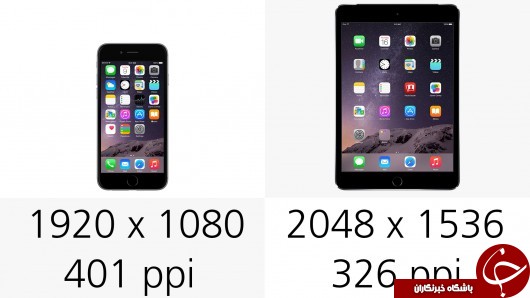 تفاوت &zwnj;iphone 6 plus با ipad min 3 + عکس