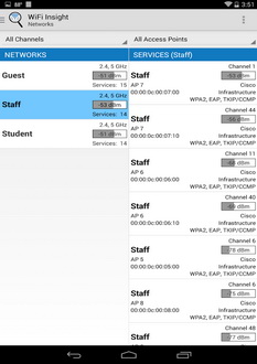 WiFi Insight WiFi Analyzer (در حال کار)