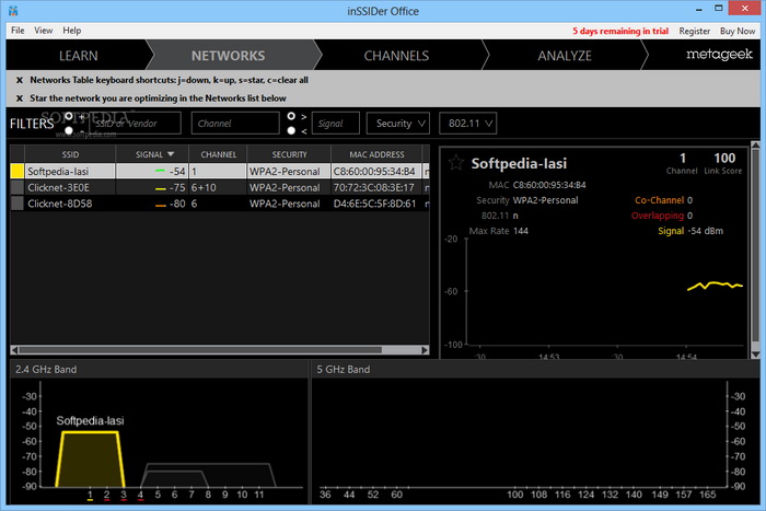 inSSIDer Enterprise (در حال کار)