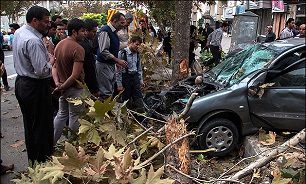 مرگ دردناک پسر جوان در برخورد پژو 206 با درخت