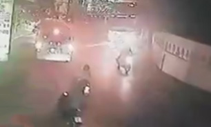سرعت زياد اتوبوس در سراشيبی حادثه‌ساز شد + فیلم