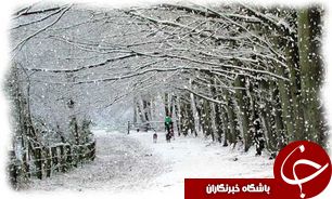 اولین بارش برف زمستانی در شهر گرگان