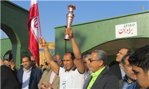 حمل مشعل المپیاد فرهنگی ورزشی کارگران کشور در آمل