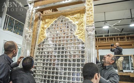ضریح جدید حرم مطهر حضرت عباس (ع) + تصاویر
