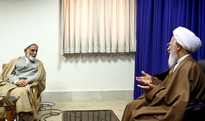 حجت‌الاسلام والمسلمین ناطق نوری با آیت‌الله جوادی آملی دیدار کرد