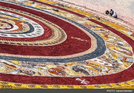 رو نمایی از فرش خاکی خلیج فارس در جزیره هرمز