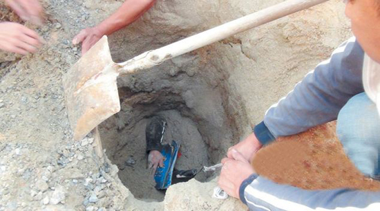 نجات معجزه‌آسای زن چینی پس از زنده بگور شدن +تصاویر