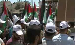 تظاهرات ساکنان غزه در سالروز اشغال قدس + فیلم