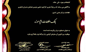 نرم‌افزار بانک اطلاعات آثار موزه‌ای کتابخانه و موزه ملی ملک در میان 8 دستاورد برتر ایران جای گرفت