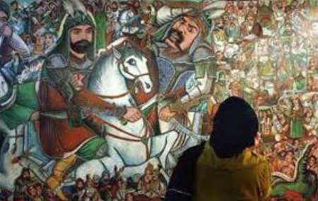 مرمت پرده نفیس تعزیه خوانی در خراسان شمالی