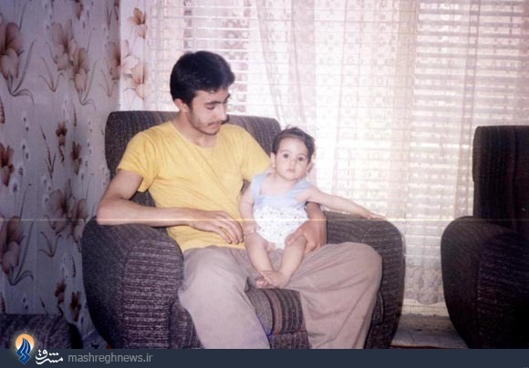عکس/شهید "آبی" در کنار فرزند
