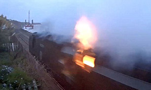 کابین لوکوموتیوران در آتش سوخت + فیلم