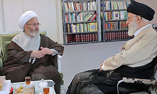 دیدار حضرت آیت‌الله سبحانی با رهبر معظم انقلاب + تصاویر