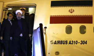 "روحانی" در بدو ورود به فرودگاه نیویورک: امیدوارم بتوانم صدای ملت و نظام درباره مسائل مهم را به گوش جهانیان برسانم+ برنامه کاری امروز