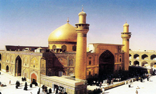گل آرایی حرم مطهر حضرت علی (ع) با گلهای فارس