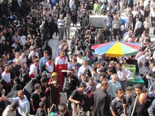 برگزاری مراسم سنتی مذهبی قالیشویان فین در مشهد اردهال کاشان