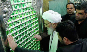 آیت‌الله مهدوی کنی در حرم حضرت عبدالعظیم حسنی(ع) + تصاویر