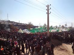 برگزاری مراسم خیمه سوزان شهر طاقانک در استان چهارمحال و بختیاری