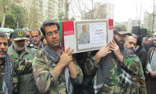 پیکر مطهر جانباز شهید "احمد اصغری" از کارکنان وزارت دفاع تشییع شد