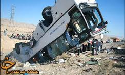 واژگونی اتوبوس در شمال استان بوشهر 6 مجروج برجا گذاشت