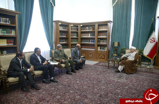 گزارش تصویری از دیدار نوروزی رئیس مجمع تشخیص مصلحت نظام با  مسئولان دفاعی