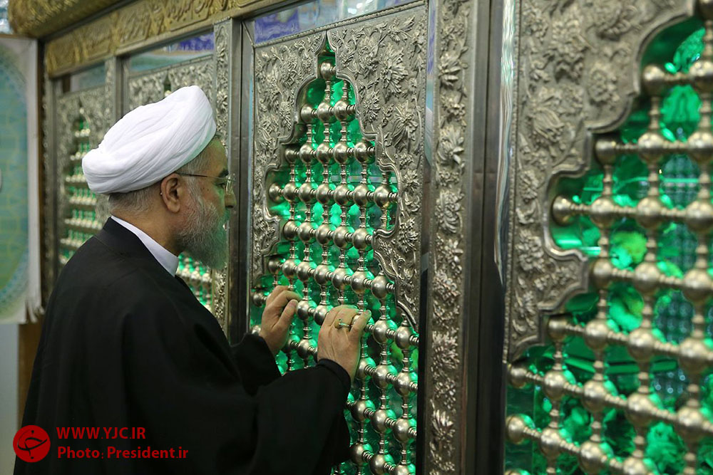 مراسم ختم والده رئیس جمهور در شبستان اعظم امام زاده یحیی در سمنان + تصاویر