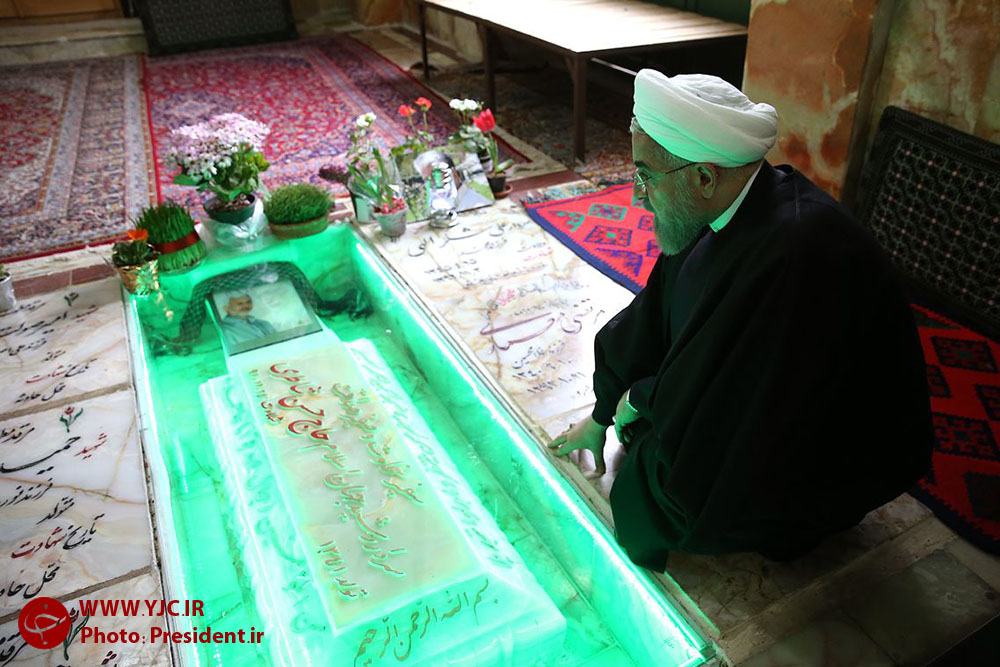 مراسم ختم والده رئیس جمهور در شبستان اعظم امام زاده یحیی در سمنان + تصاویر