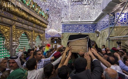 تشییع پیکر علامه بحرالعلوم در کربلای معلی + تصاویر