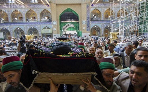 تشییع پیکر علامه بحرالعلوم در کربلای معلی + تصاویر