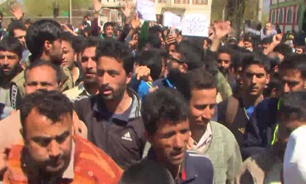 تظاهرات در کشمیر هند در اعتراض به تجاوز عربستان به یمن