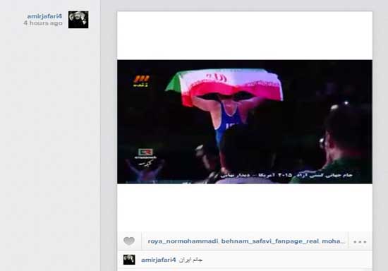 تبریک اینستاگرامی هنرمندان به تیم ملی کشتی