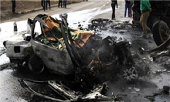 تصادف دلخراش پژو با خاور در جاده تسوج به سلماس/ 4 نفر در آتش سوختند
