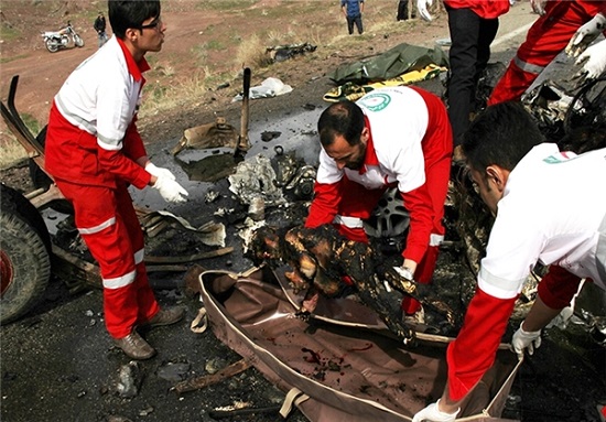 تصاویری دلخراش از حادثه جاده سلماس + 18